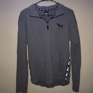 Quarter zip PINK VS sweater 🖤